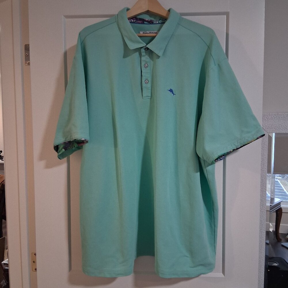 Tommy Bahama Islandzone Emfielder Men's Polo Shirt 3XLB Green Supima Cotton Golf
